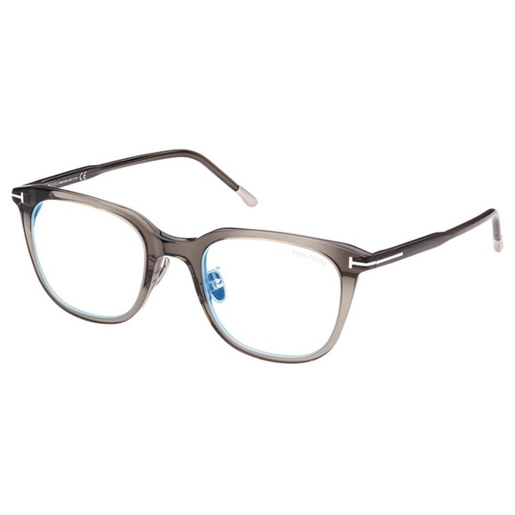 Tom Ford Eyeglasses Unisex FT5776-D-B 020 Light Gray/Clear Blue Light Block 53mm